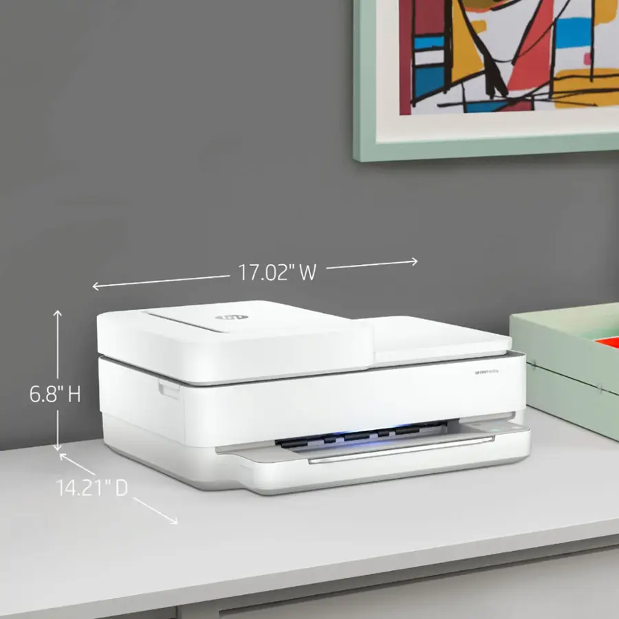 Alt View 13. HP - ENVY 6455e Wireless All-In-One Inkjet Printer - Refurbished - White.
