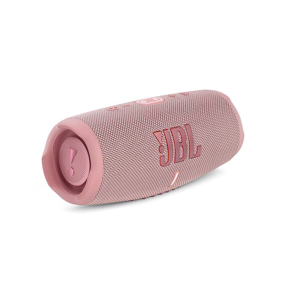 Angle. JBL - CHARGE5 Portable Waterproof Speaker with Powerbank - Pink.