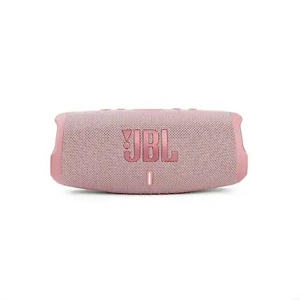 Front. JBL - CHARGE5 Portable Waterproof Speaker with Powerbank - Pink.