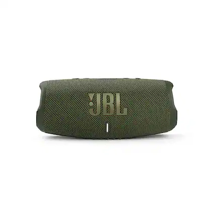 Front. JBL - CHARGE5 Portable Waterproof Speaker with Powerbank - Green.