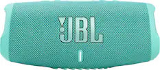 Front. JBL - CHARGE5 Portable Waterproof Speaker with Powerbank - Teal.