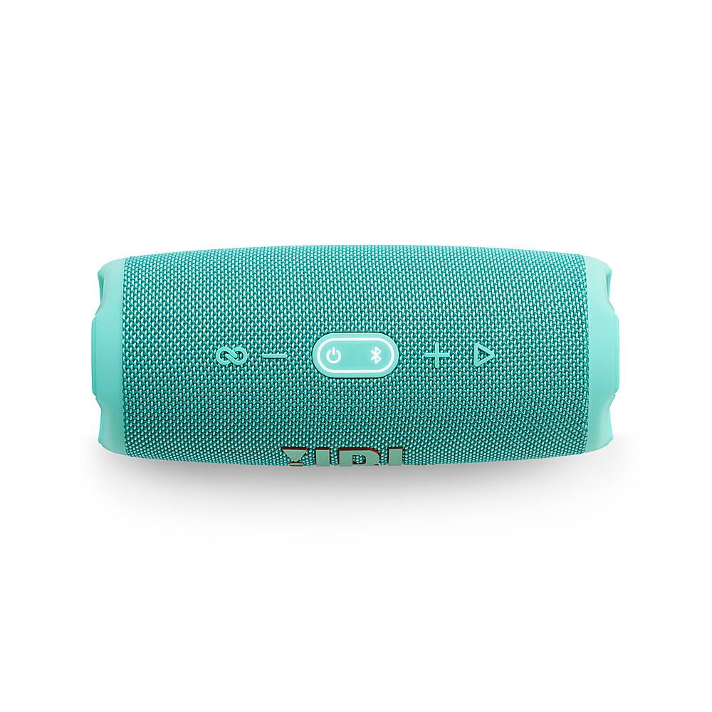 Left. JBL - CHARGE5 Portable Waterproof Speaker with Powerbank - Teal.