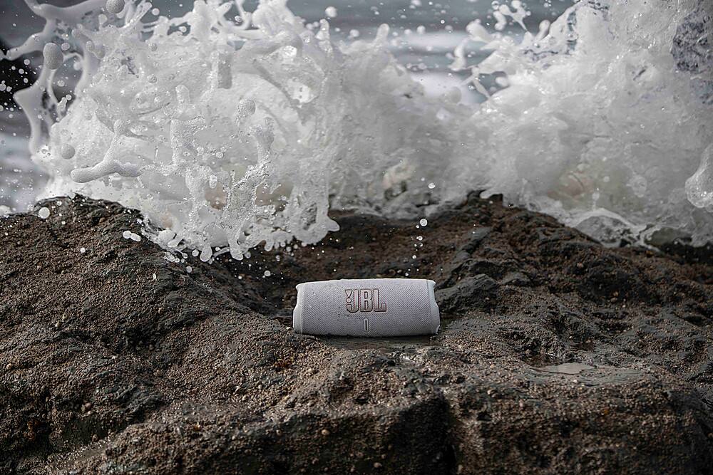 Alt View 14. JBL - CHARGE5 Portable Waterproof Speaker with Powerbank - White.