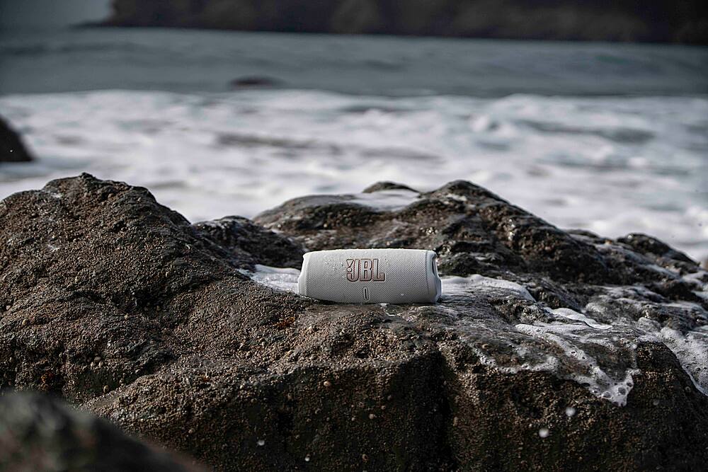 Alt View 15. JBL - CHARGE5 Portable Waterproof Speaker with Powerbank - White.