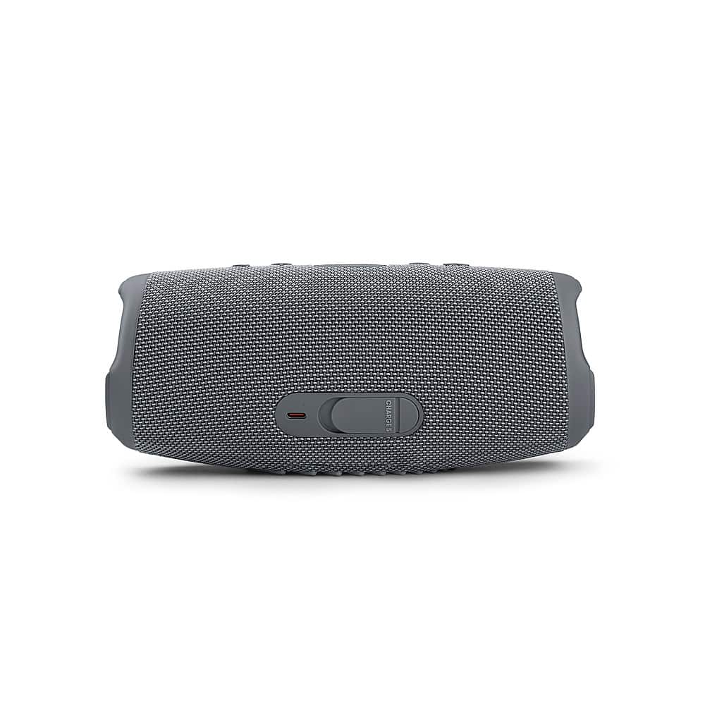 Angle. JBL - CHARGE5 Portable Waterproof Speaker with Powerbank - Gray.