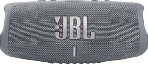 JBL - CHARGE5 Portable Waterproof Speaker with Powerbank - Gray - Front_Zoom