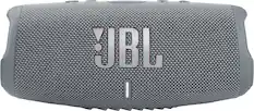 Front. JBL - CHARGE5 Portable Waterproof Speaker with Powerbank - Gray.