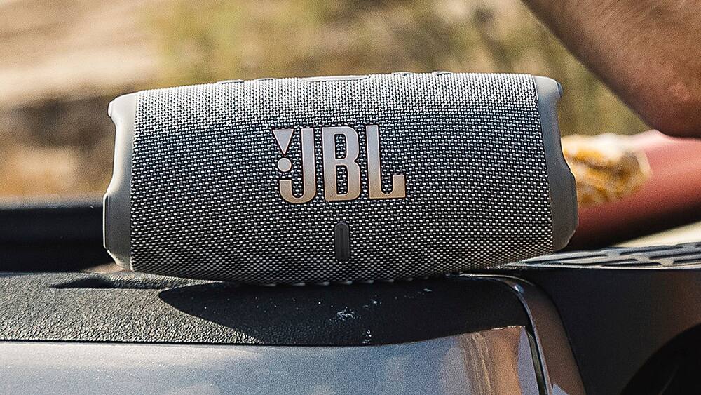 Alt View 13. JBL - CHARGE5 Portable Waterproof Speaker with Powerbank - Gray.