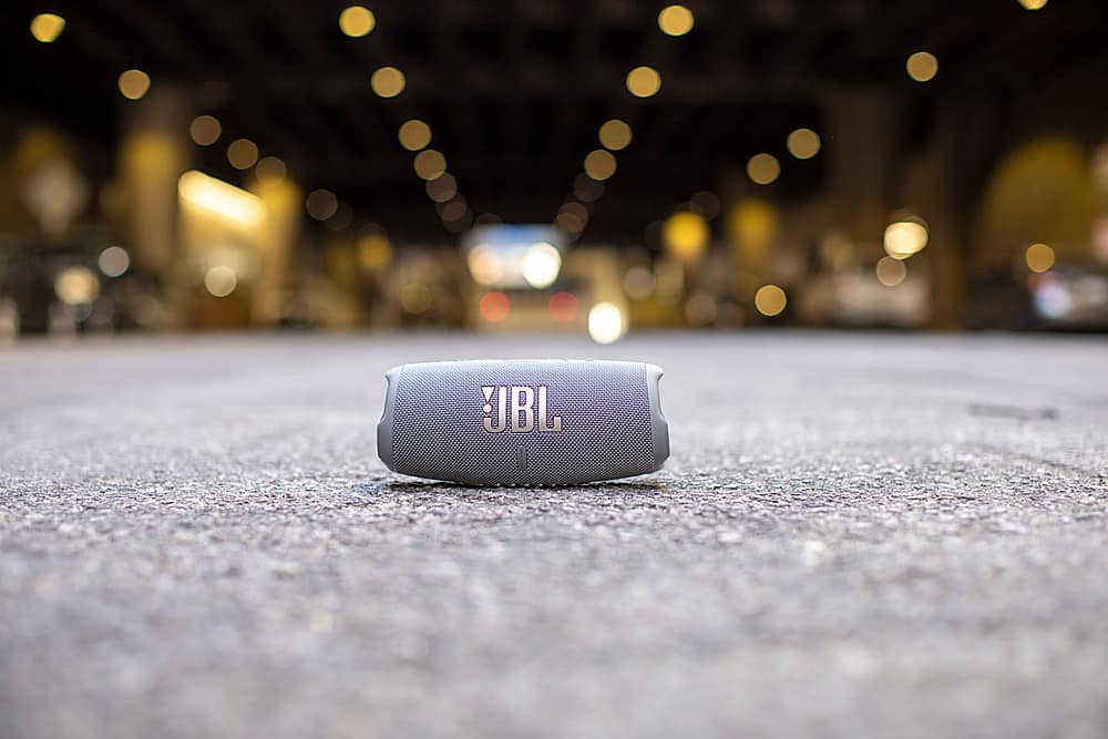 Alt View 15. JBL - CHARGE5 Portable Waterproof Speaker with Powerbank - Gray.