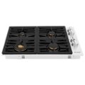 ZLINE - 30" Gas Cooktop with 4 Gas Brass Burners and Black Porcelain Top - Black_1