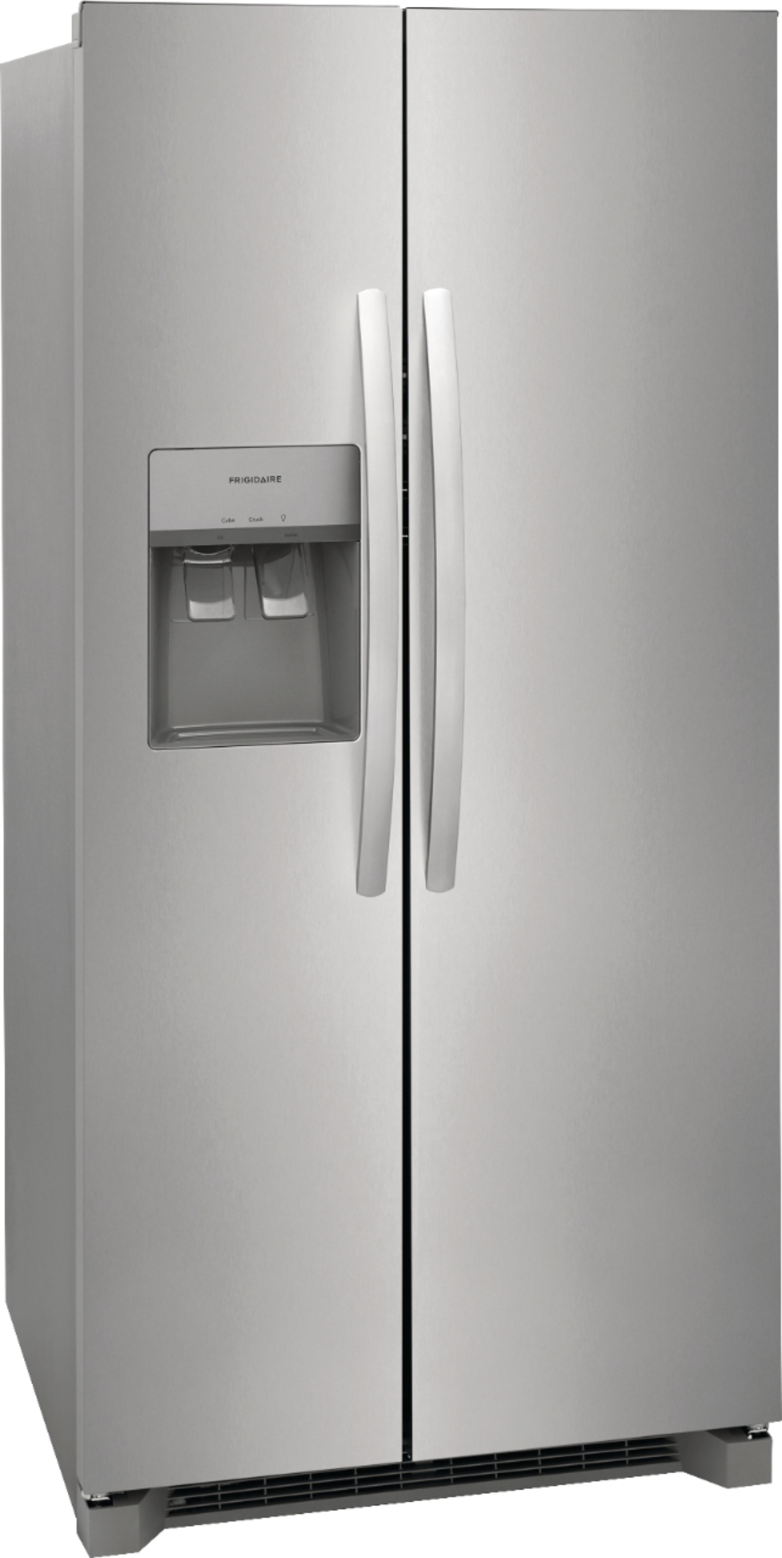 Angle View: Frigidaire - 22.3 Cu. Ft. Side-by-Side Refrigerator - Stainless steel
