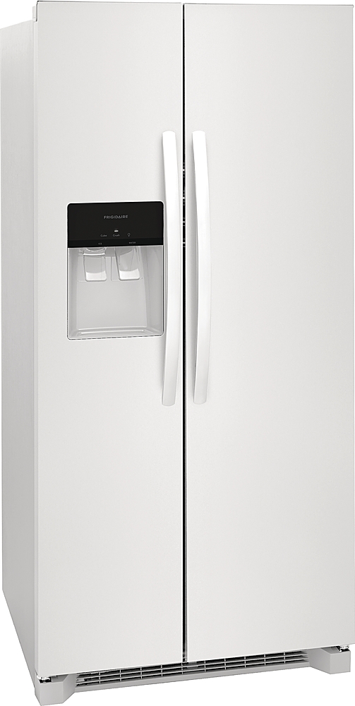Angle View: Frigidaire - 22.3 Cu. Ft. Side-by-Side Refrigerator - White