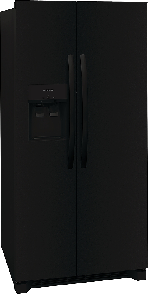Angle View: Frigidaire - 22.3 Cu. Ft. Side-by-Side Refrigerator - Black