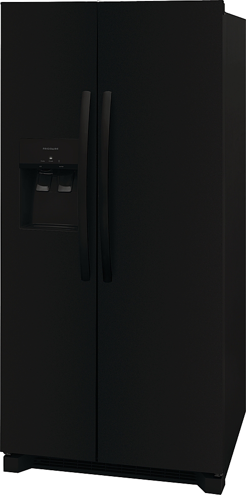 Left View: Frigidaire - 22.3 Cu. Ft. Side-by-Side Refrigerator - Black