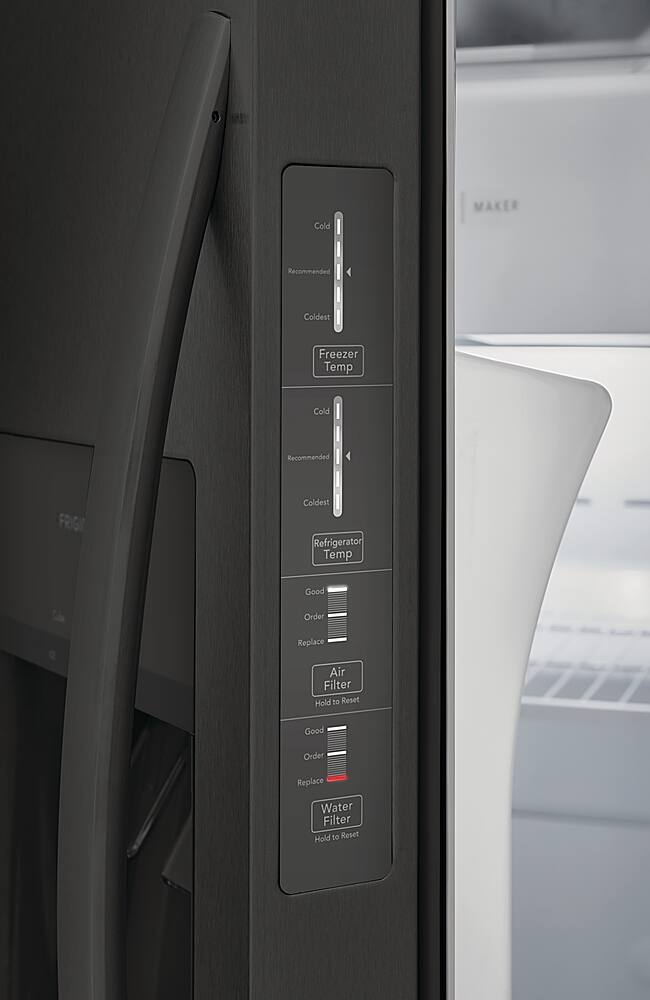 Alt View 11. Frigidaire - 22.3 Cu. Ft. Side-by-Side Refrigerator - Black Stainless Steel.