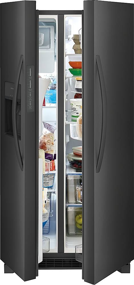 Alt View 4. Frigidaire - 22.3 Cu. Ft. Side-by-Side Refrigerator - Black Stainless Steel.