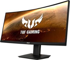 ASUS - TUF VG35VQ Gaming Widescreen LCD Monitor - Black - Black - Front_Zoom