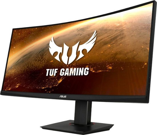 Front Zoom. ASUS - TUF VG35VQ Gaming Widescreen LCD Monitor - Black - Black.