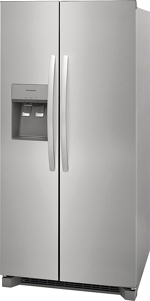 Left View: Frigidaire - 22.3 Cu. Ft. Side-by-Side Refrigerator - Stainless steel