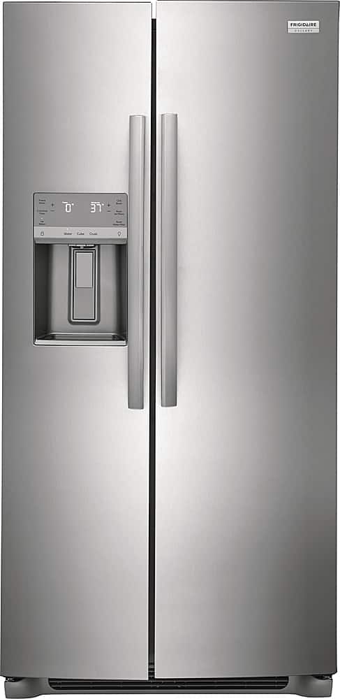 Front. Frigidaire - Gallery 22.3 Cu. Ft. Side-by-Side Refrigerator - Smudge-Proof® Stainless Steel.