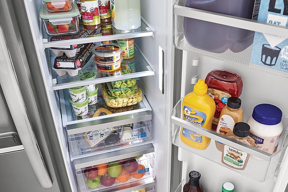 Alt View 3. Frigidaire - Gallery 22.3 Cu. Ft. Side-by-Side Refrigerator - Smudge-Proof® Stainless Steel.