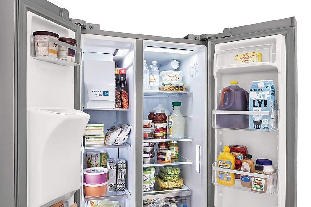 Alt View 4. Frigidaire - Gallery 22.3 Cu. Ft. Side-by-Side Refrigerator - Smudge-Proof® Stainless Steel.
