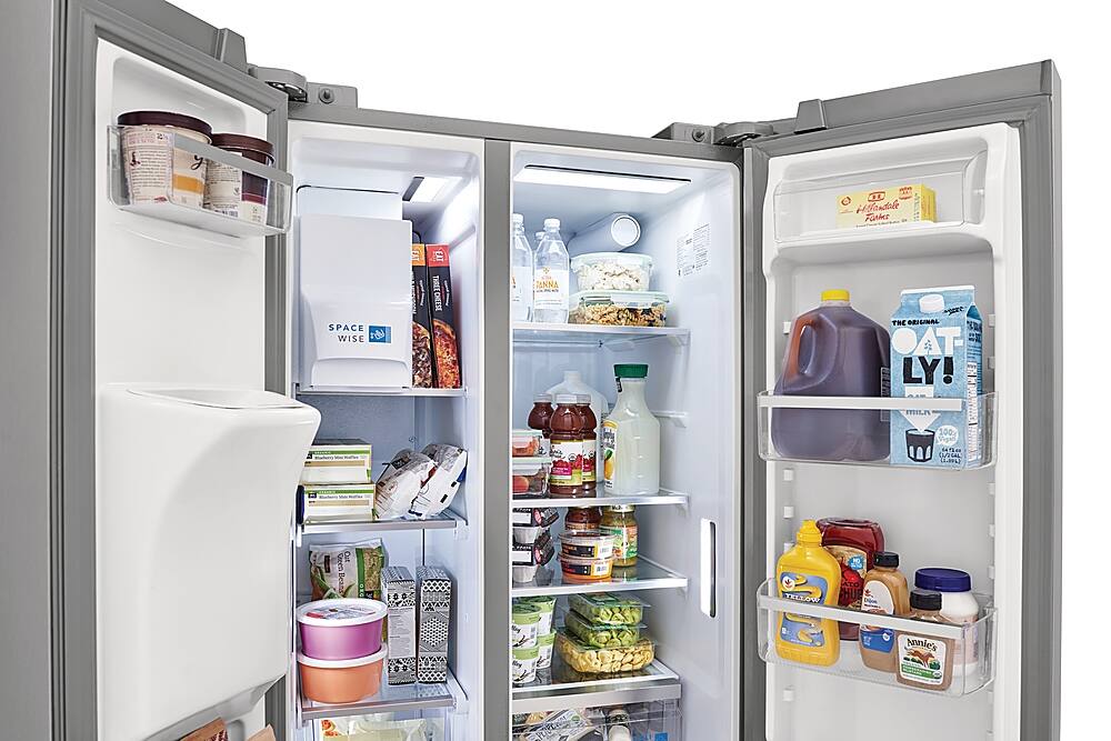 Alt View 4. Frigidaire - Gallery 22.3 Cu. Ft. Side-by-Side Refrigerator - Smudge-Proof® Stainless Steel.