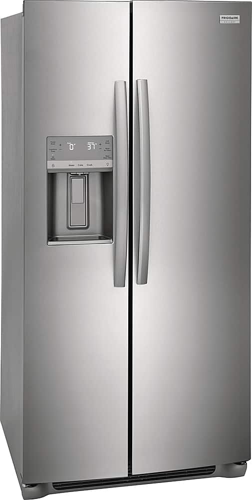 Left. Frigidaire - Gallery 22.3 Cu. Ft. Side-by-Side Refrigerator - Smudge-Proof® Stainless Steel.