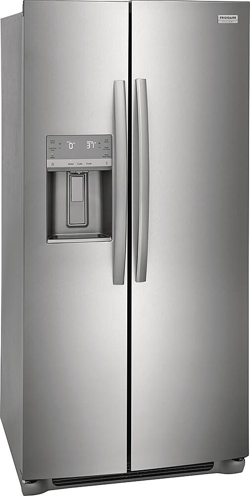 Left. Frigidaire - Gallery 22.3 Cu. Ft. Side-by-Side Refrigerator - Smudge-Proof® Stainless Steel.