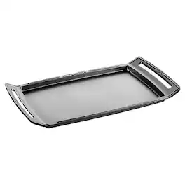 Staub - Cast Iron 18.5 x 9.8-inch Plancha/Double Burner Griddle - Gray