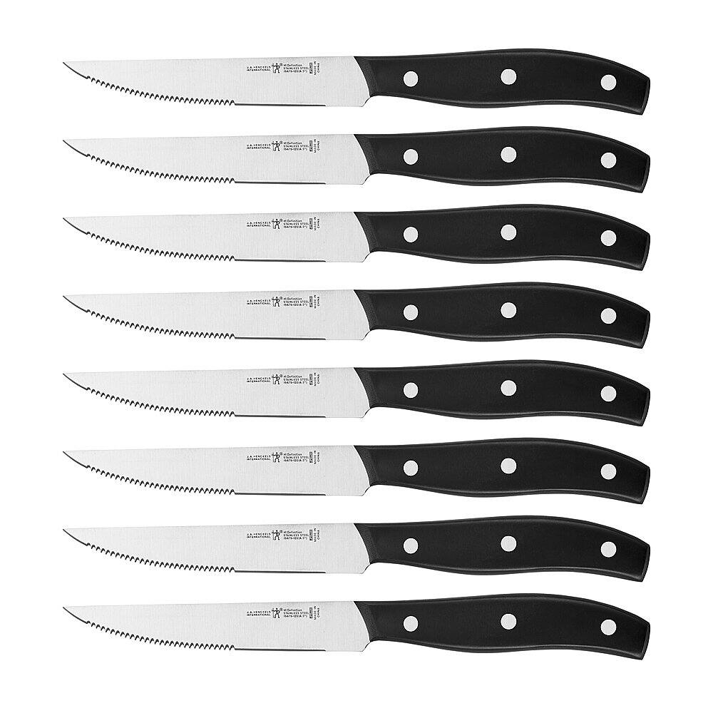 Angle View: J.A. HENCKELS INTERNATIONAL - Henckels Definition 8-pc Steak Set - Black