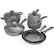 Angle. Ballarini - Parma Plus 10-piece Cookware Set - Gray.