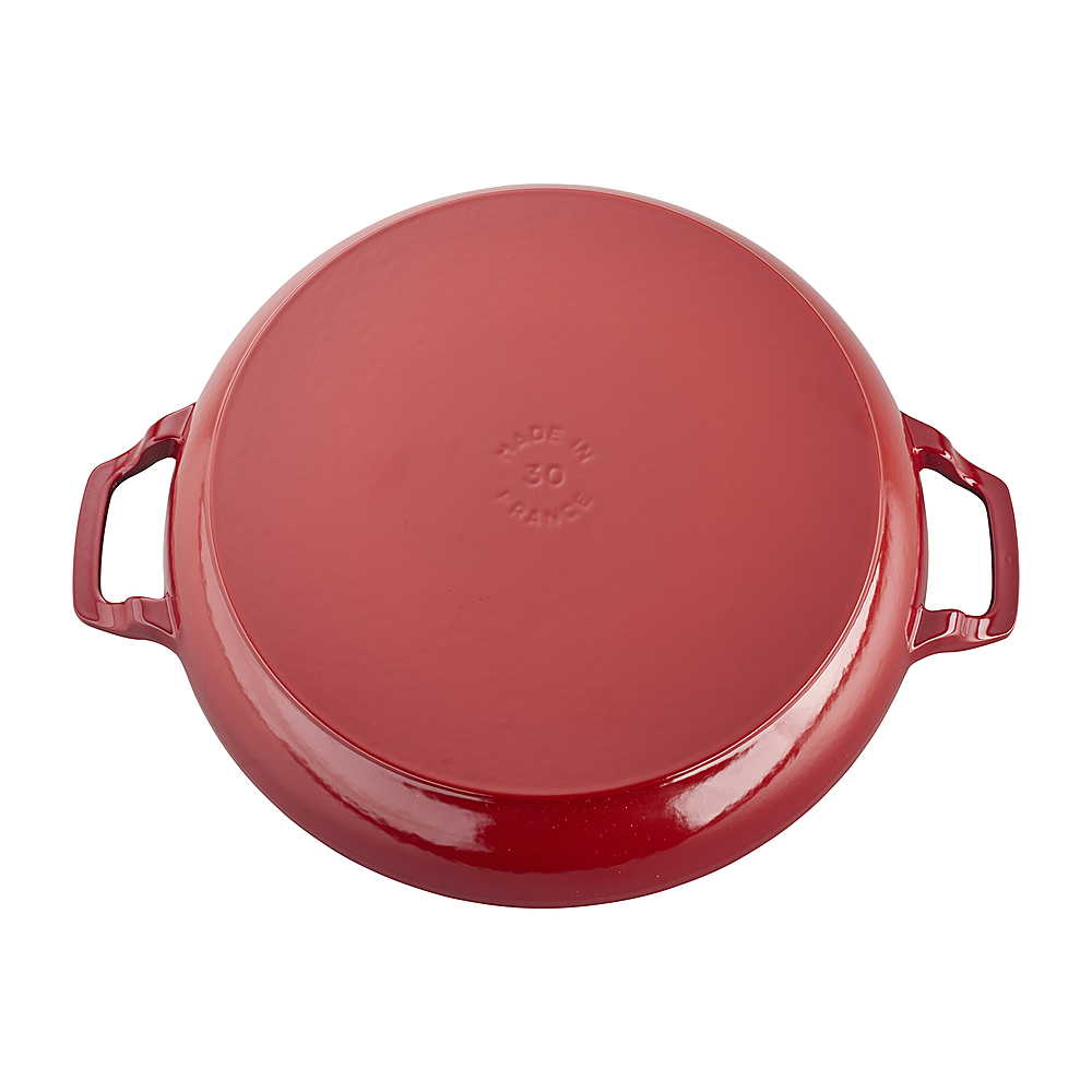 Alt View 11. Staub - Cast Iron 3.5-qt Braiser with Glass Lid - Cherry.