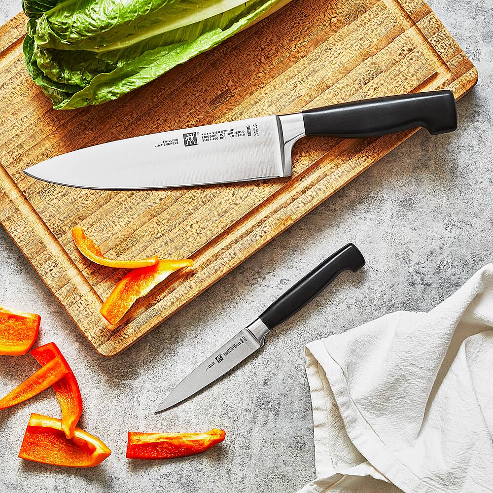 Alt View 11. ZWILLING - Four Star 2-pc "The Must Haves" Knife Set - Black.