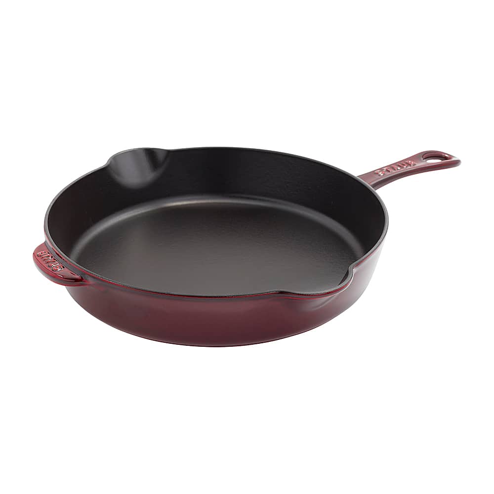 Staub - Cast Iron 11-inch Traditional Skillet - Grenadine - Angle_Zoom