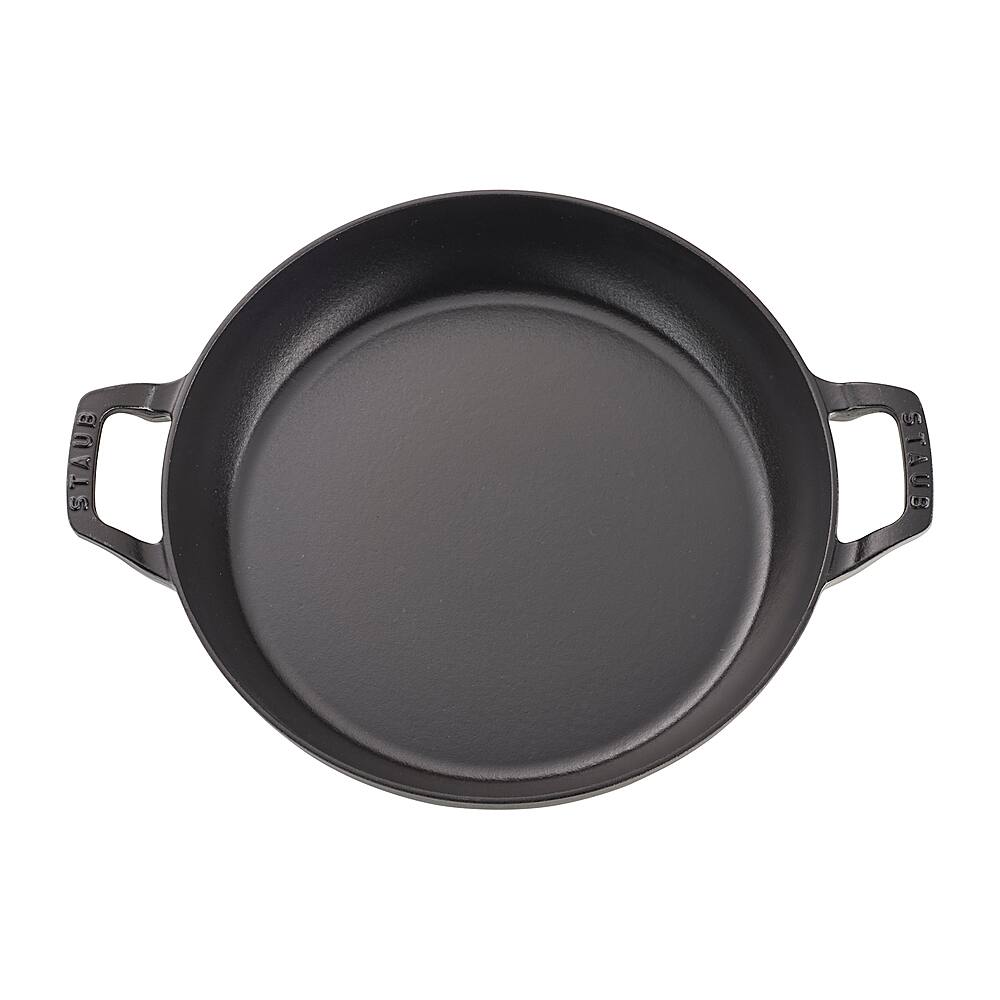 Alt View 12. Staub - Cast Iron 3.5-qt Braiser with Glass Lid - Matte Black.