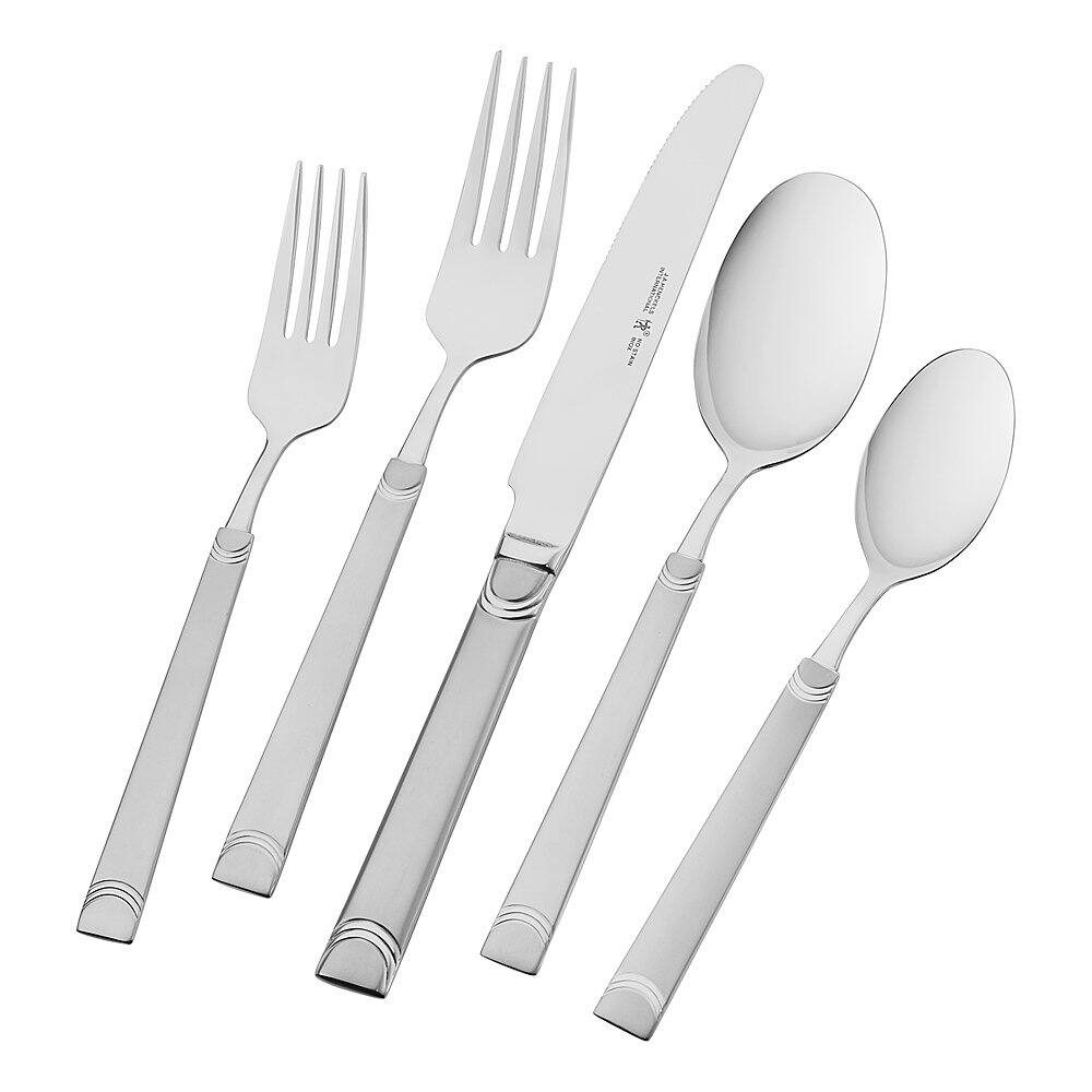 Angle View: Henckels - Joy 45-Piece Flatware Set - Silver