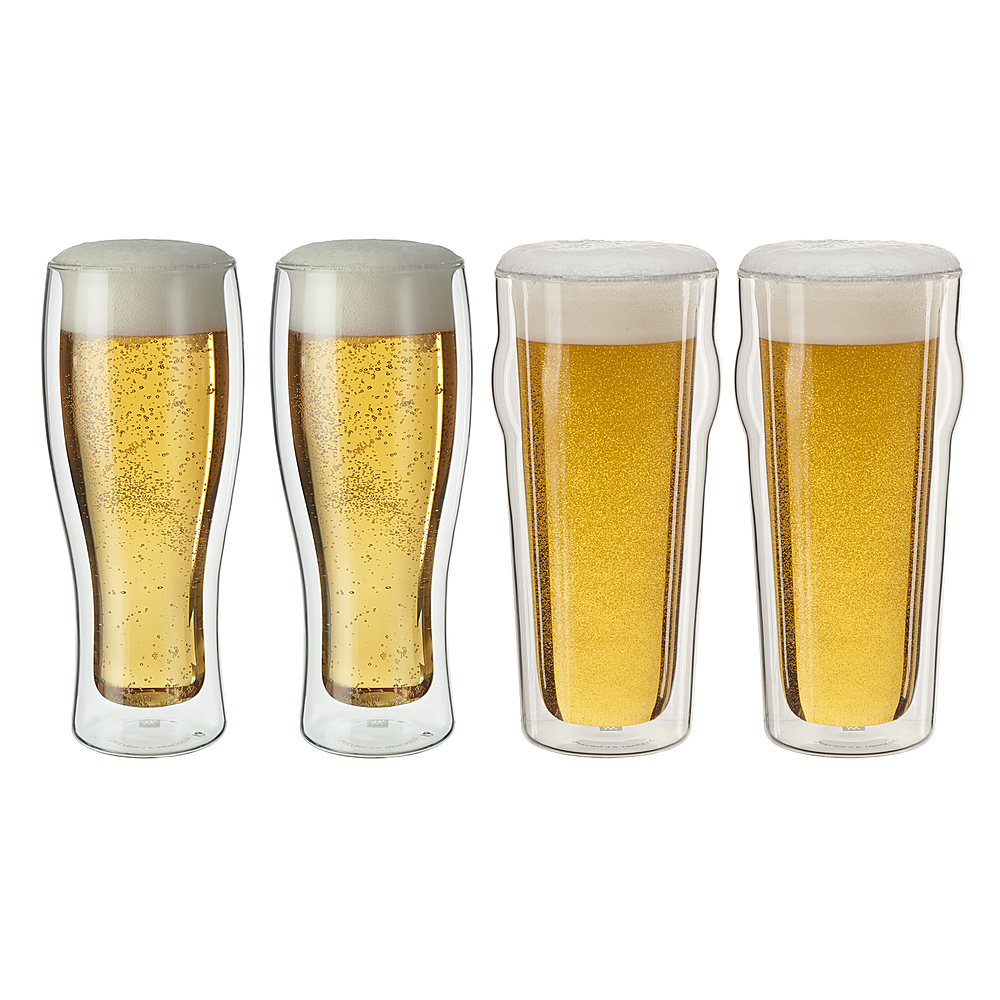 Angle View: ZWILLING - Sorrento 4-pc Double-Wall Pint & Pilsner Glass Set - N/A
