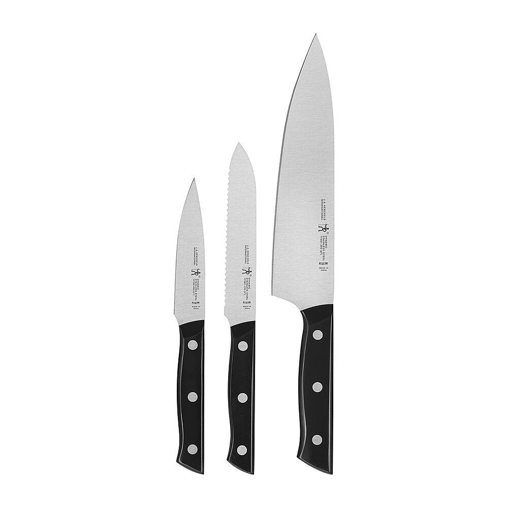 Angle. Henckels - Henckels Dynamic 3-pc Starter Knife Set - Black.