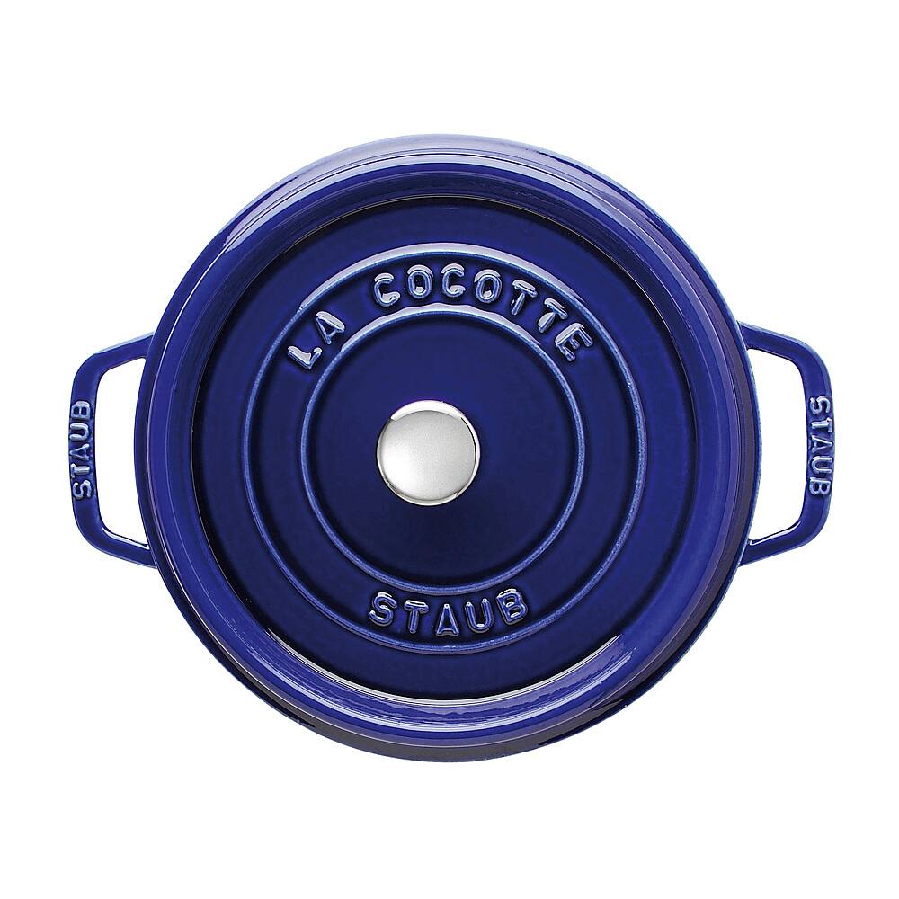 Alt View 11. Staub - Cast Iron 4-qt Round Cocotte - Dark Blue.