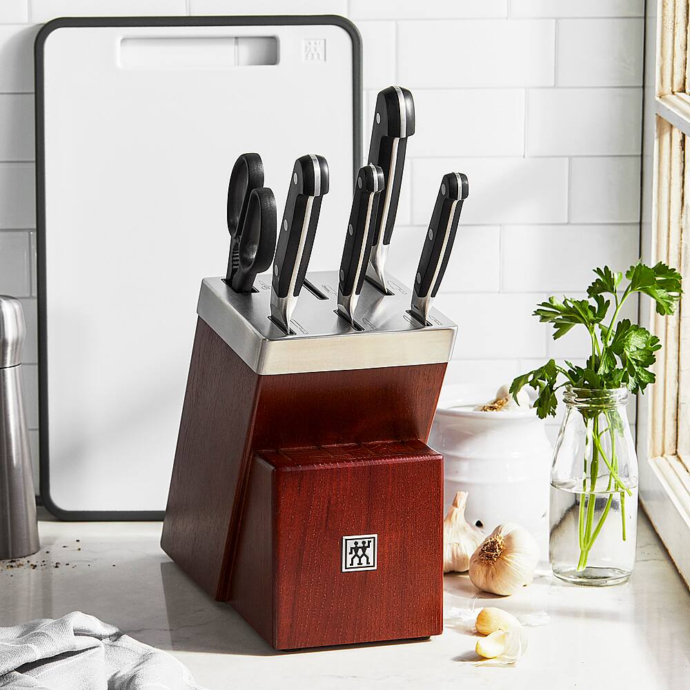 Alt View 13. ZWILLING - ZWILLING Pro 7-pc Self-Sharpening Knife Block Set - Black.