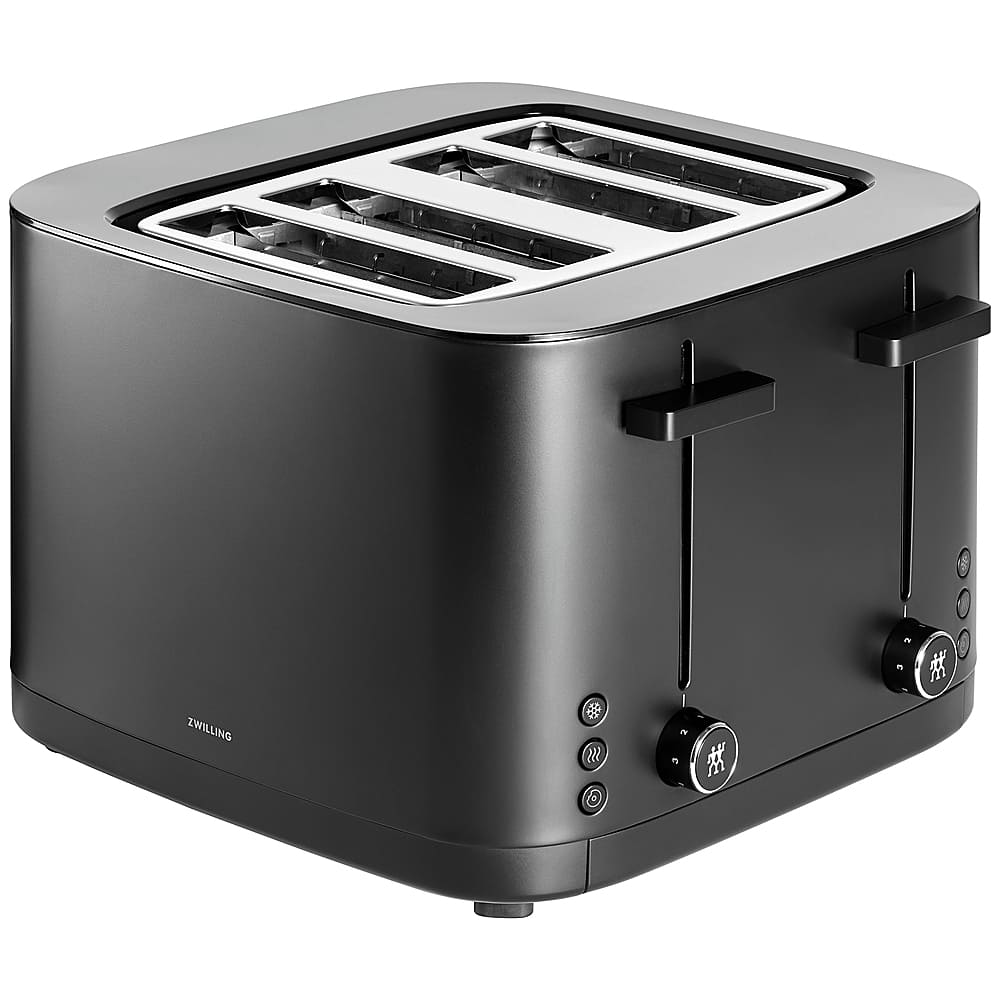Angle. ZWILLING - Enfinigy 4-Slice Toaster - Black.