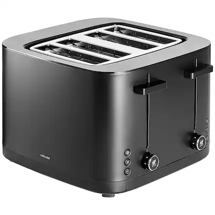 Angle. ZWILLING - Enfinigy 4-Slice Toaster - Black.