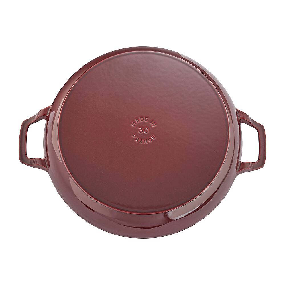 Alt View 12. Staub - Cast Iron 3.5-qt Braiser with Glass Lid - Grenadine.