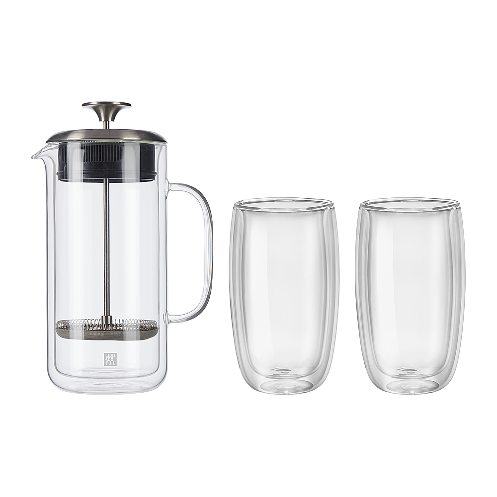Angle View: ZWILLING - Sorrento Double Wall French Press and Latte Glass - N/A