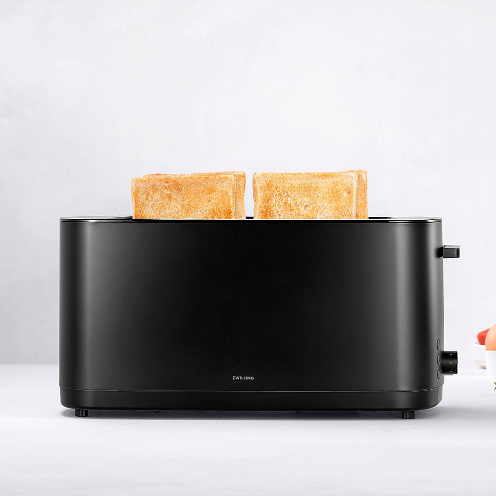 Alt View 13. ZWILLING - Enfinigy 4-Slice Long-Slot Toaster - Silver.