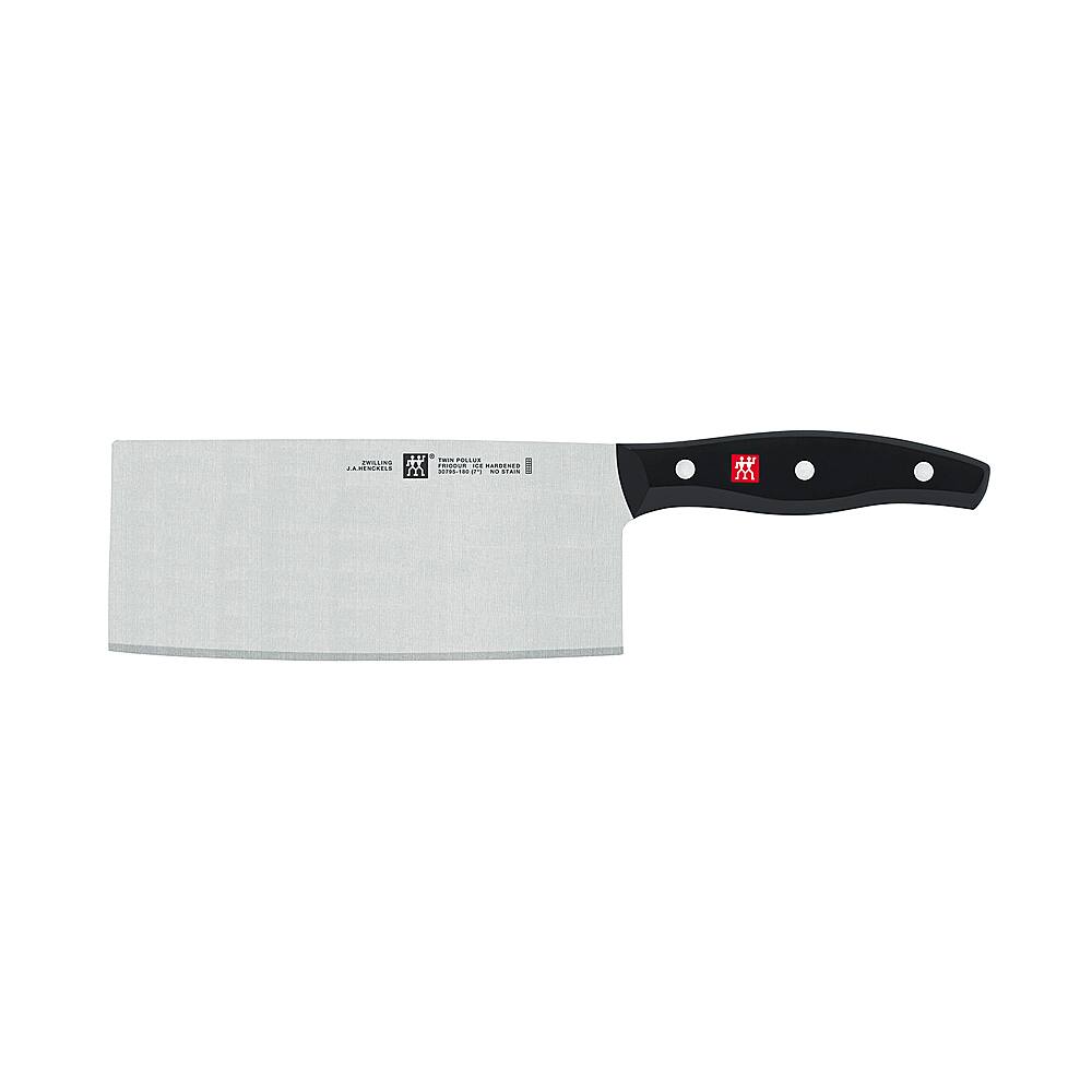 Angle. ZWILLING - TWIN Signature 7-inch Chinese Chef's Knife/Vegetable Cleaver - Black.