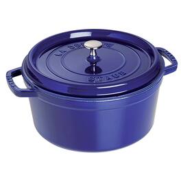 Staub - Cast Iron 5.5-qt Round Cocotte - Dark Blue