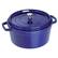 Angle. Staub - Cast Iron 5.5-qt Round Cocotte - Dark Blue.