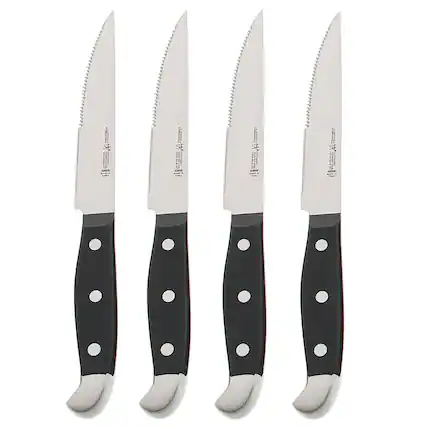 Angle. Henckels - Statement 4-pc Steak Knife Set - Black.
